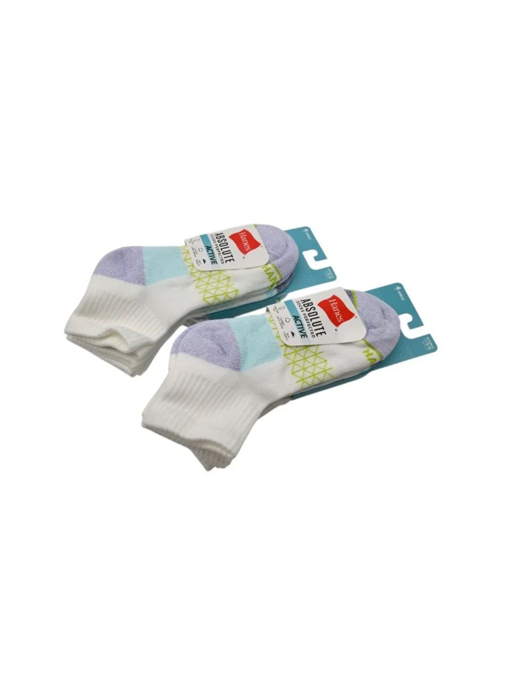 NIP Hanes Lot of 2 4-Pack Absolute Perfected Active Ankle Socks Shoe Sz 5-9